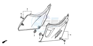 CB500 drawing SIDE COVER