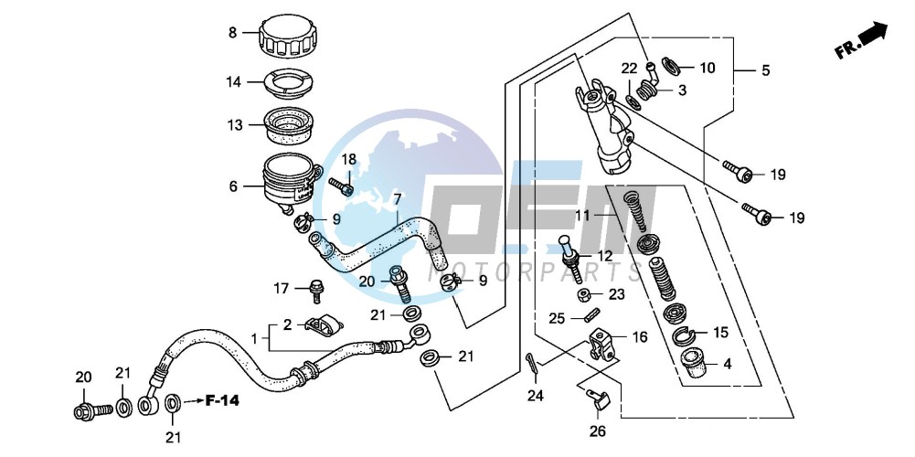 RR. BRAKE MASTER CYLINDER (CB1300/S)