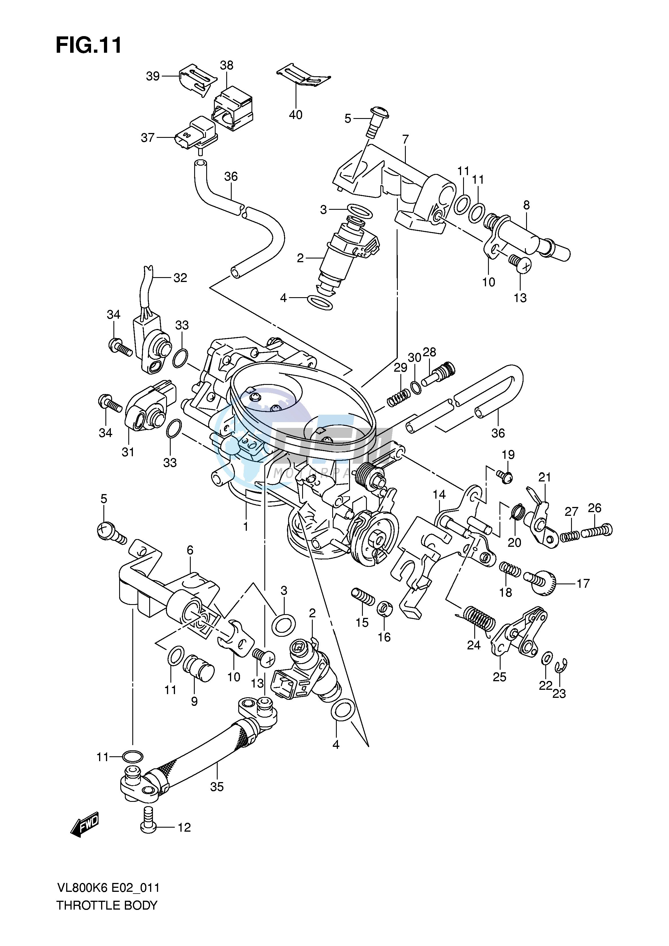 THROTTLE BODY (MODEL K6 K7 K8)