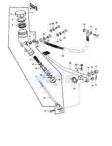 KZ 1000 B [KZ1000 LTD] (B1-B2) [KZ1000 LTD] drawing REAR MASTER CYLINDER_BRAKE PEDAL -- 77-78 B1_B2- -