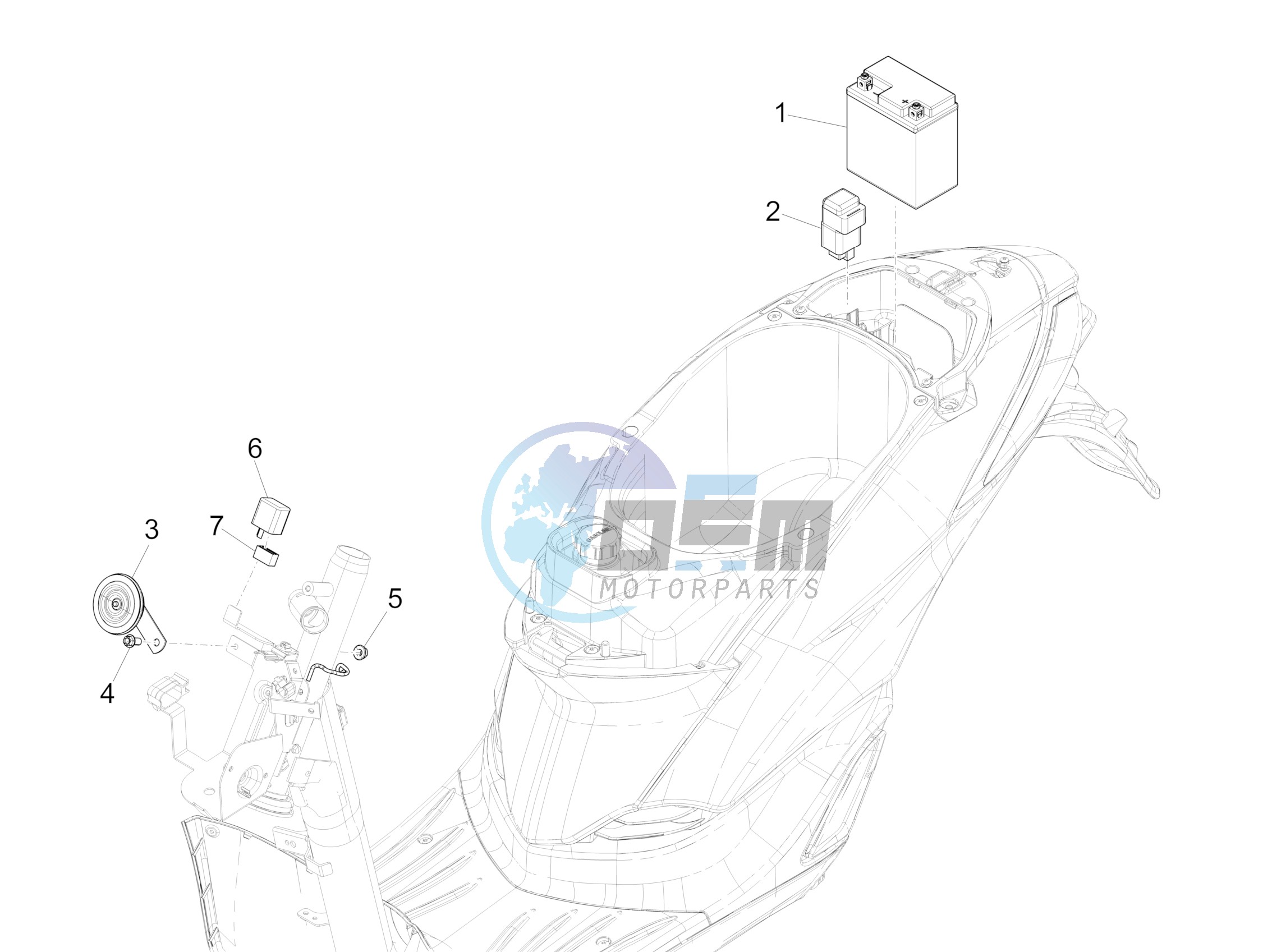 Remote control switches - Battery - Horn