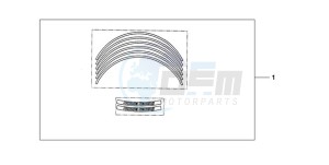 CBR600RR9 Korea - (KO) drawing WHEEL STICKER BRIGTH LIME GREEN METALLIC