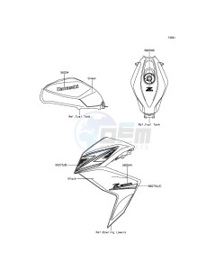 Z300 ER300AFF XX (EU ME A(FRICA) drawing Decals(Green)