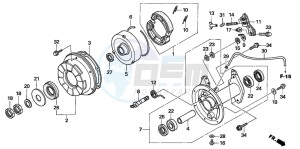 TRX90 SPORTRAX90 drawing REAR BRAKE PANEL