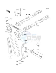 ZX 1100 D [NINJA ZX-11] (D4-D6) [NINJA ZX-11] drawing CAMSHAFT-- S- -_TENSIONER