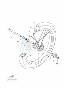 XTZ125E (1SBH) drawing FRONT WHEEL