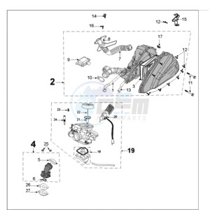 TWEET 50 A X drawing CARBURETTOR