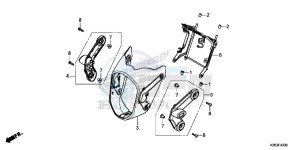 MSX125D MSX125 UK - (E) drawing HEADLIGHT COVER