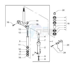 Beverly 500 drawing Fork - steearing bearings