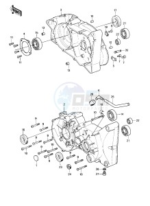 KE 175 D [KE175] (D2-D3) [KE175] drawing CRANKCASE -- 80-81 KE175-D2_D3- -