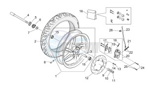 RS 50 Tuono drawing Front wheel