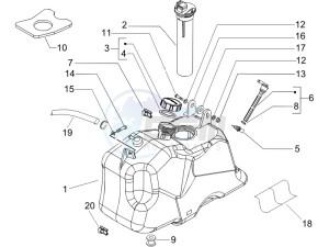 Beverly 125 drawing Fuel Tank