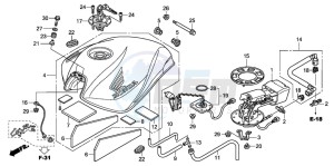 CB600F CB600F drawing FUEL TANK