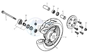 JET EURO X 50 25KMH drawing FRONT WHEEL