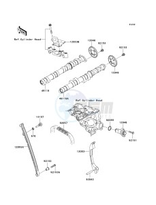 ZX 600 R [NINJA ZX-6R MONSTER ENERGY] (R9FA) R9FA drawing CAMSHAFT-- S- -_TENSIONER