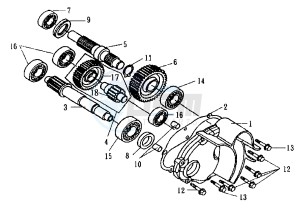 ATTILA - 150 cc drawing GEAR GROUP