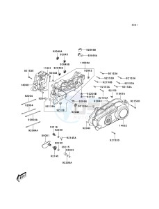 KSF 50 B [KFX50] (B7F-B9S) B9S drawing CRANKCASE