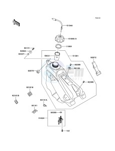 KX125 KX125M7F EU drawing Fuel Tank