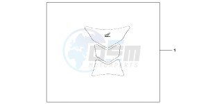 CBR500RAD CBR500R ABS UK - (E) drawing TANK PAD