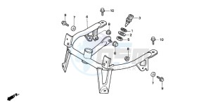 GL1500SE GOLDWING SE drawing COWL STAY