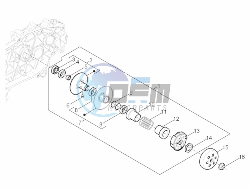 Driven pulley