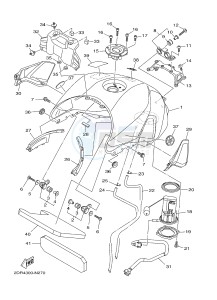 MT09A MT-09 ABS 900 (2DRF 2DRG) drawing FUEL TANK