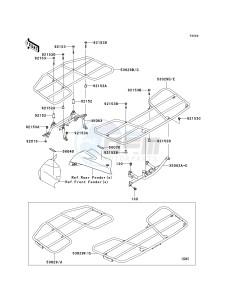 KVF 650 F [BRUTE FORCE 650 4X4I] (F6F-F9F ) F6F drawing CARRIER-- S- -