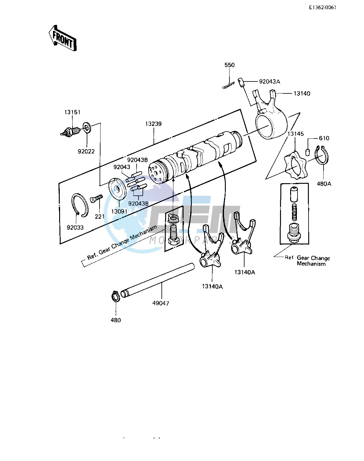 GEAR CHANGE DRUM & FORKS