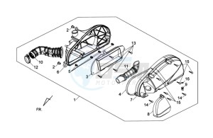 HD 2 125i drawing AIRCLEANER ASSY