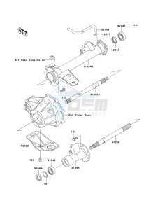 KLF 250 A [BAYOU 250] (A1-A3) [BAYOU 250] drawing REAR AXLE