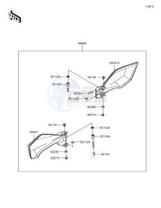 VERSYS-X 300 ABS KLE300CHF XX (EU ME A(FRICA) drawing Accessory(Hand Guard)