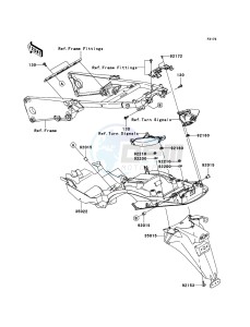 ZZR1400 ZX1400A7F FR GB XX (EU ME A(FRICA) drawing Rear Fender(s)