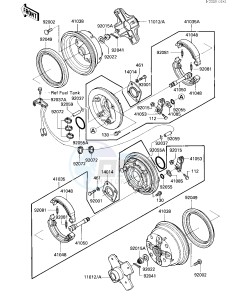 KLF 300 A [BAYOU 300] (A1) [BAYOU 300] drawing REAR HUB_BRAKE