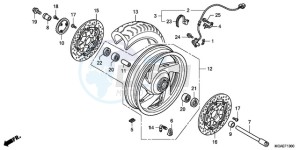 GL1800A France - (F / CMF) drawing FRONT WHEEL