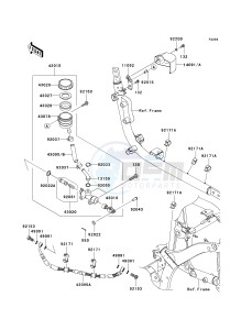 VN 900 B [VULCAN 900 CLASSIC] (6F-9F) B6F drawing REAR MASTER CYLINDER