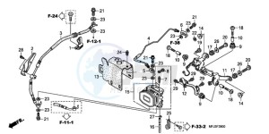 CBR600RA9 E / ABS MME drawing REAR VALVE UNIT (CBR600RA)