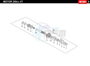 TANGO-250-GREY drawing COMPLETE STARTING AXLE