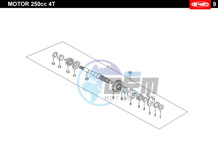 COMPLETE STARTING AXLE