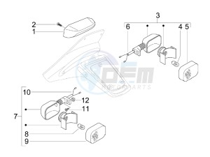 NRG 50 power DT serie speciale (D) Germany drawing Tail light - Turn signal lamps