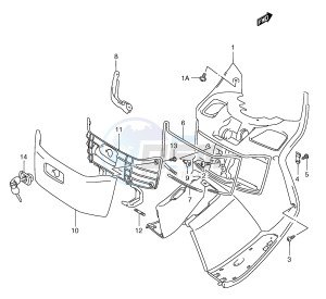 AN250 (E2) Burgman drawing FRONT BOX (MODEL W X Y)