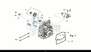 CRUISYM a 300 (LV30W2-EU) (M1) drawing R. CRANK CASE COMP