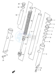 GZ125 (W-X-Y) drawing FRONT FORK DAMPER