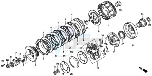 TRX300FW FOURTRAX 300 4X4 drawing CLUTCH