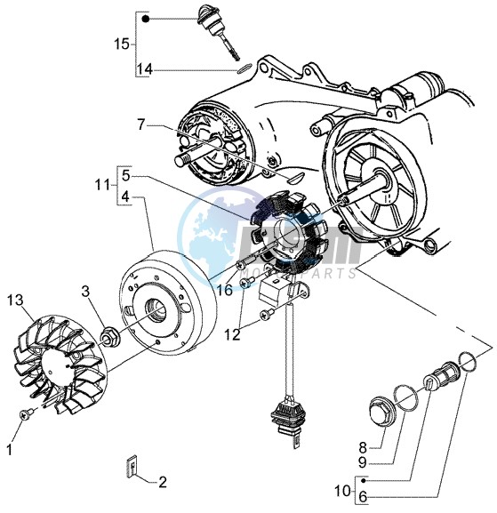 Flywheel magneto