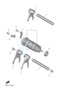 YZF-R6 YZF600 R6 (BN6A) drawing SHIFT CAM & FORK