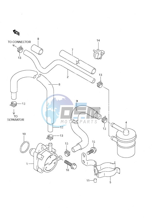 Fuel Pump DF 140T (S/N 682148 & Older) DF 140Z (S/N 680233 & Older)