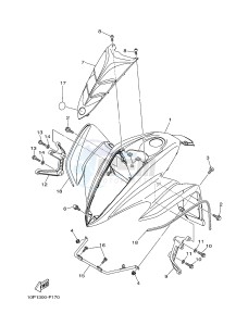 YFM350R YFM350RB RAPTOR 350 (10P9 10P9) drawing FRONT FENDER