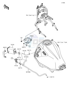 VERSYS-X 300 ABS KLE300CHF XX (EU ME A(FRICA) drawing Fuel Evaporative System