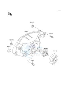 ZX 1100 D [NINJA ZX-11] (D1-D3) [NINJA ZX-11] drawing HEADLIGHT-- S- -