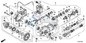 TRX500FE1F TRX500F Europe Direct - (ED) drawing FRONT FINAL GEAR